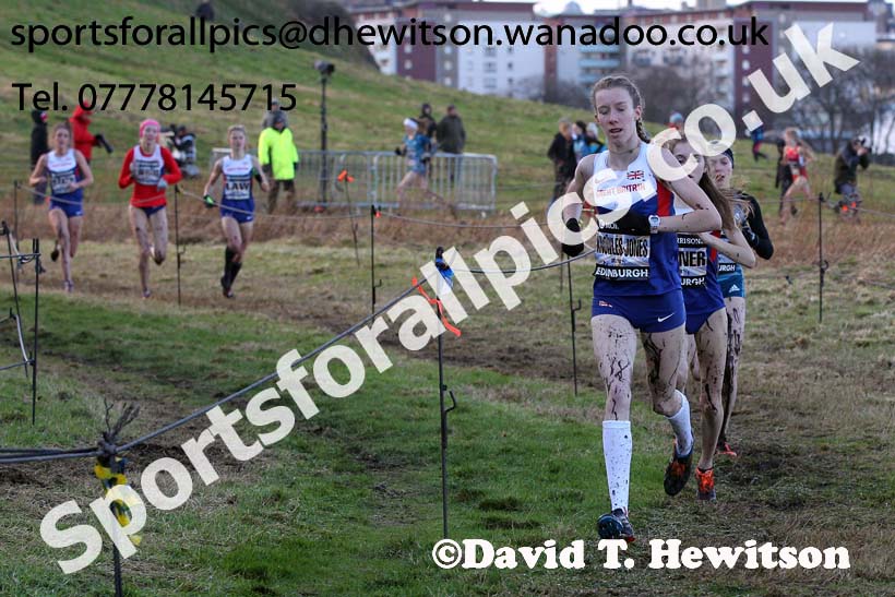 Junior womens 4k, Morrisons Great Edinburgh Cross Country. Photo: David T. Hewitson/Sports for All Pics